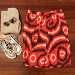 Tory Burch Metallic Thread Linen Skirt NEW